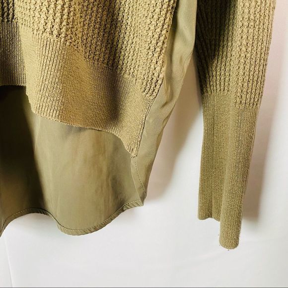 BANANA REPUBLIC Olive Waffle Knit Sweater - Picture 3 of 7